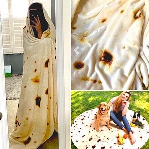 80” Round Lux Plush Burrito 2.0 Throw Blanket🧺✨🌯